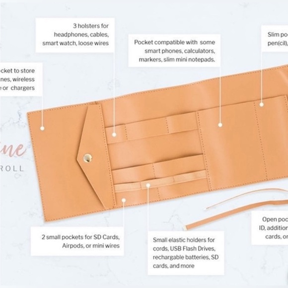 {NOT FOR SALE} Glass Ladder and Co Katherine Tech Organizer Roll - Picture 7 of 11